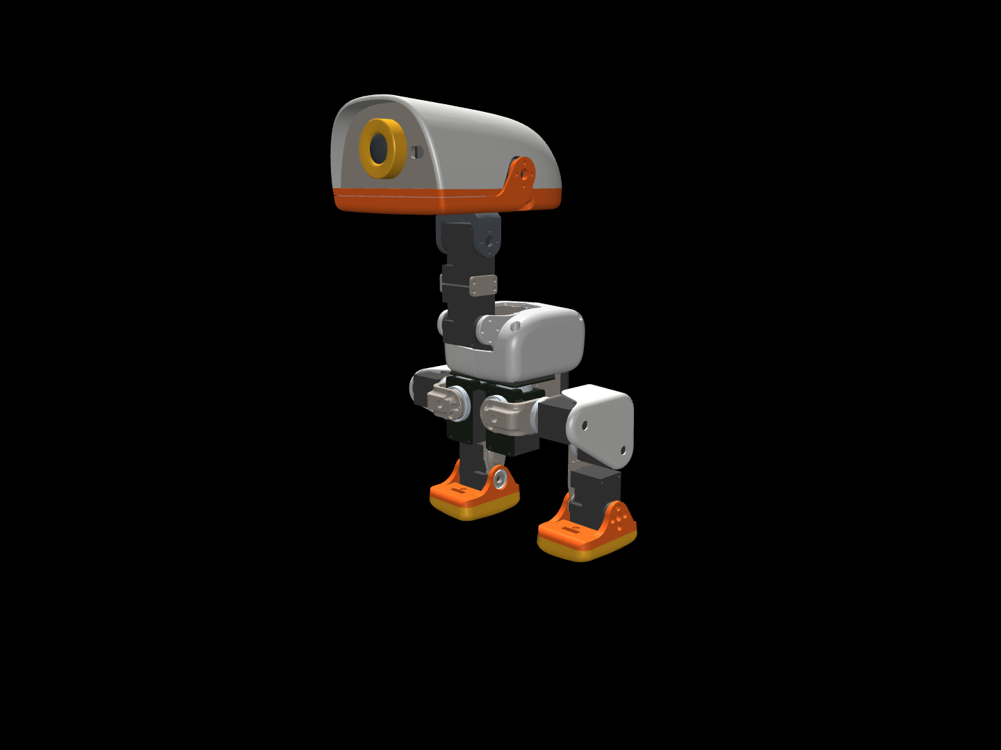 仓库中的 Microduck 仿真模型参考渲染，不代表当前实物装配状态